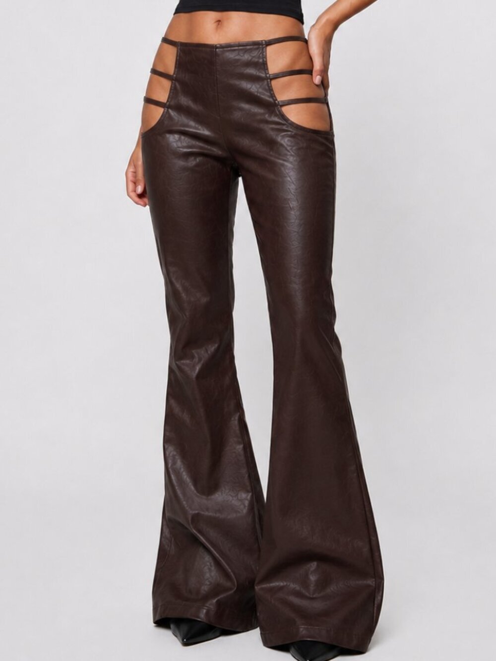 PrettyLittleThing Coated Flare Pants